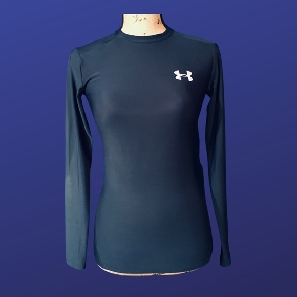 Athleta Tops - Under ARMOUR Women's HeatGear Compression Training Shirt, NAVY, Size S, NWOT*